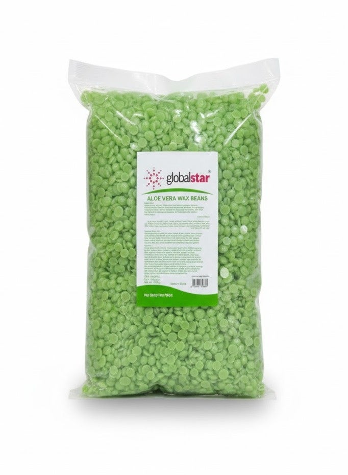 Globalstar Wax Beans for Hair Removal 1000g – Aloe Vera Hard Wax Beads for Sensitive Skin - Image 1